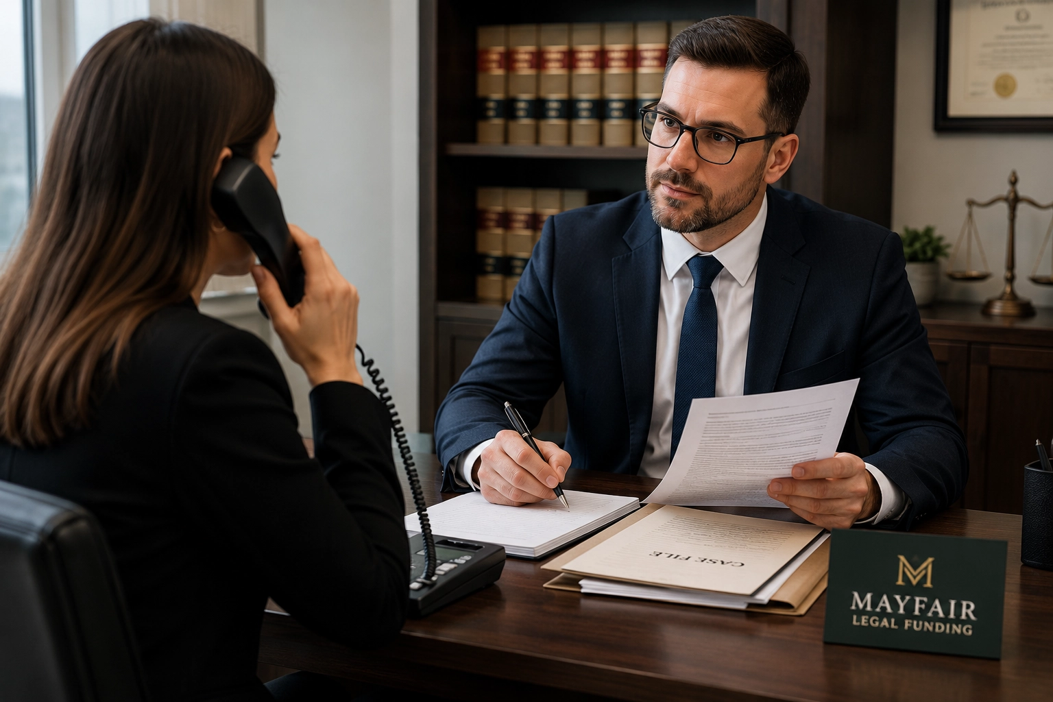 Mayfair Legal Funding contacts the attorney.