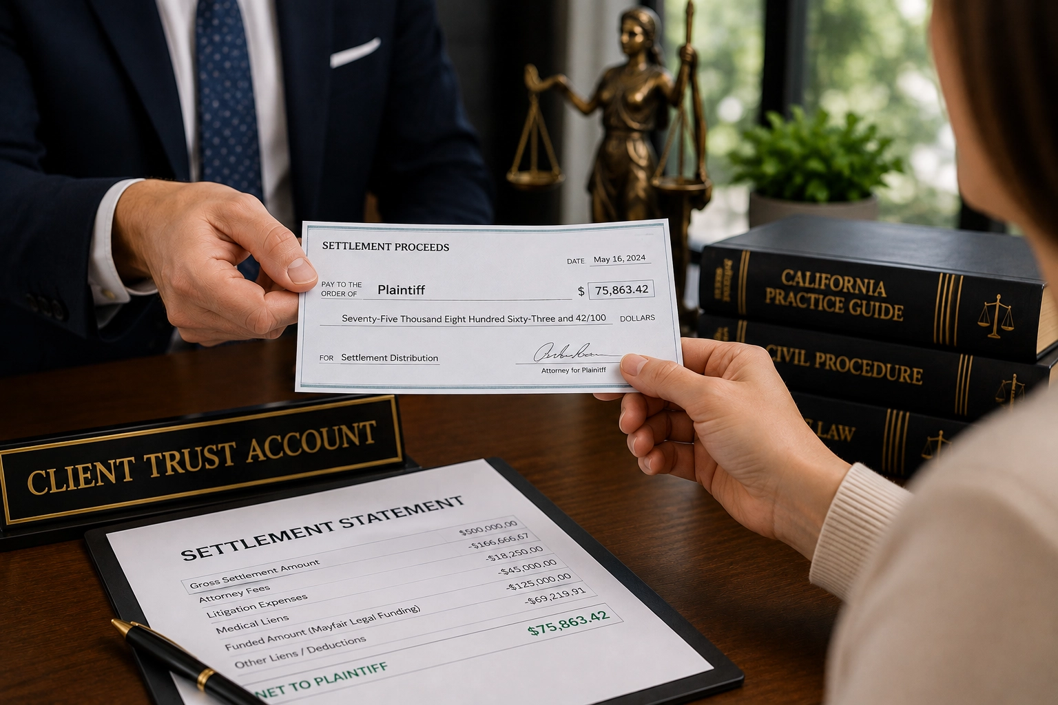 The Plaintiff Receives the Remaining Proceeds